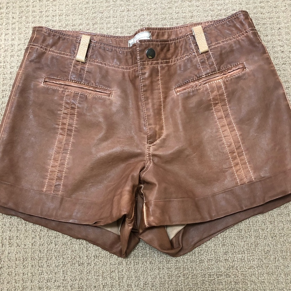 Free People Vegan Tan Shorts - SOLD